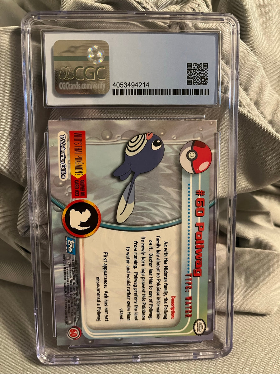 Poliwag Pokemon Topps (1999) Series 1 - 60 First Print - Rainbow Foil