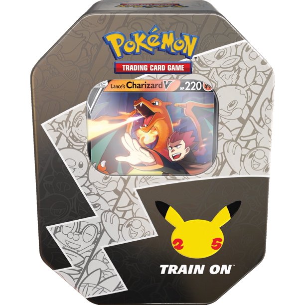 pokemon trading card game train on Pokemon Trading Cards 25th Anniversary Tin (packs/cards not tin) –  Jeffthrowcards