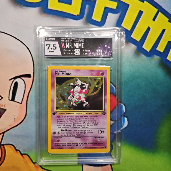 1999 POKEMON JUNGLE 1ST EDITION HOLO #6/64 MR. MIME HGA 7.5 CERT P5BYKM7VFC