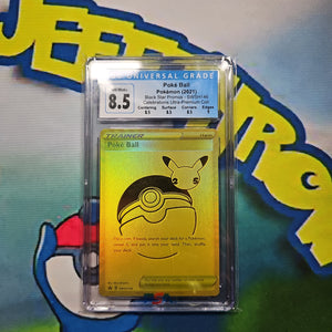 POKE BALL POKEMON (2021) BLACK STAR PROMOS - SWSH146 CELEBRATIONS ULTRA-PREMIUM COLL. CGC 8.5 CERT 4070289003