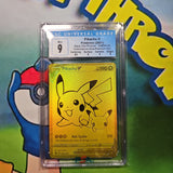 PIKACHU V POKEMON (2021) BLACK STAR PROMOS - SWSH145 CELEBRATIONS ULTRA-PREMIUM COLL. CGC 9 CERT 4070289004