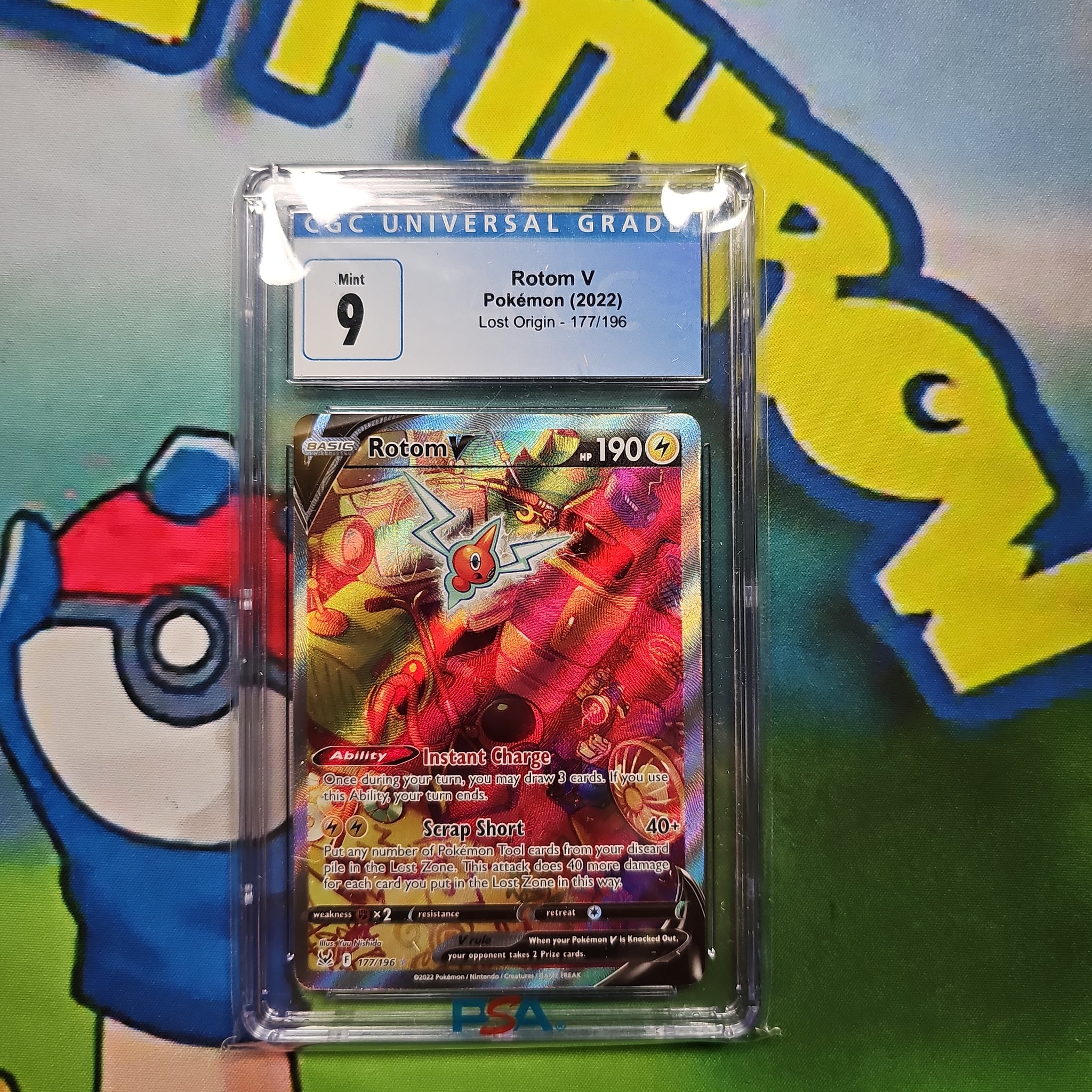 ROTOM V POKEMON (2022) LOST ORIGIN - 177/196 CGC 9 CERT 419553201 Jeffthrowcards ROTOM V POKEMON (2022) LOST ORIGIN - 177/196 CGC 9 CERT 419553201 Jeffthrowcards