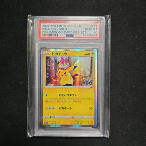 2022 POKEMON JPN. S - P PIKACHU - HOLO POKEMON GO CARD FILE SET PSA 10 CERT 68125462