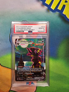 2021 POKEMON SWSH FA/UMBREON VMAX EVOLVING SKIES-SECRET PSA 10 CERT 78225255