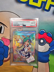 2018 POKEMON SUN & MOON FA/LISIA CELESTIAL STORM PSA 8 CERT 79887518