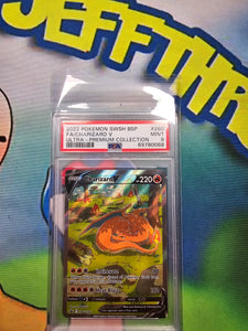 2022 POKEMON SWSH BSP FA/CHARIZARD V ULTRA - PREMIUM COLLECTION PSA 9 CERT 69780068