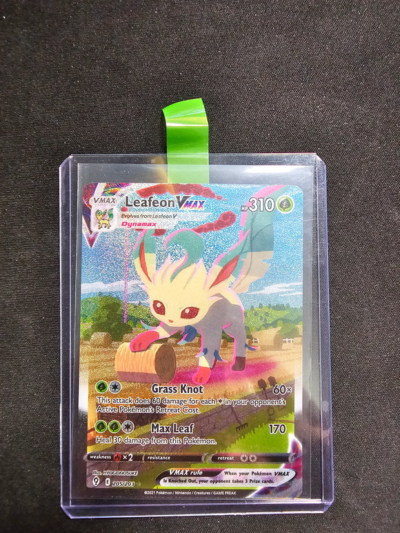 2021 POKEMON SWSH FA/LEAFEON VMAX EVOLVING SKIES-SECRET 205/203 Single Card