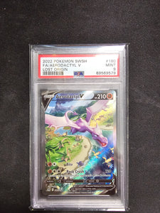 2022 POKEMON LOST ORIGIN AERODACTYL V 180/196 PSA MINT 9 Graded Card Single Card