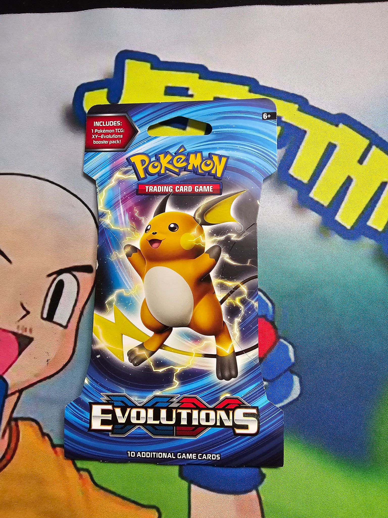 pokémon - xy evolutions sleeved booster trading cards XY Evolutions Sleeved Booster Pack (raichu art) – Jeffthrowcards
