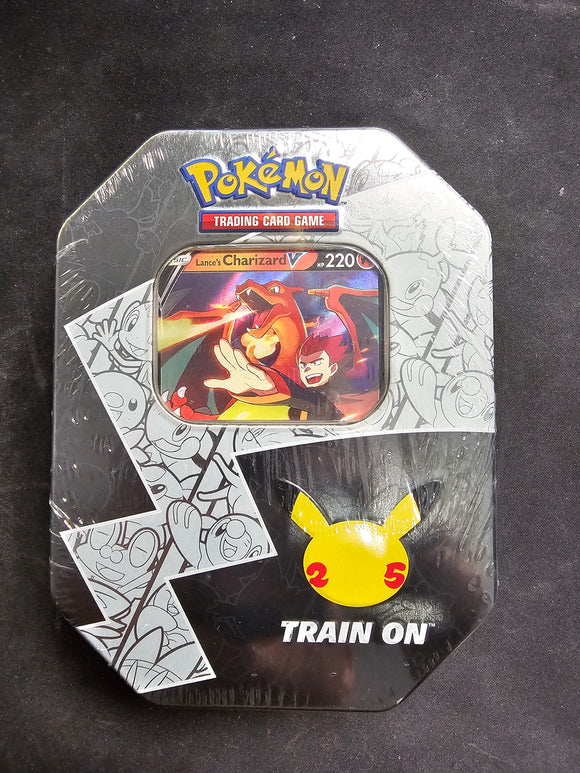 Pokemon TCG 25th Anniversary Lance's Charizard V Tin