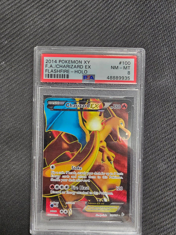 2014 Pokemon Xy Flashfire 100 Full Art Charizard Ex Psa 8 (condition i   Jeffthrowcards