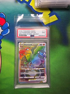 2022 POKEMON SWSH FA/CHARIZARD VSTAR BRILLIANT STARS - SECRET PSA 9 CERT 69008505