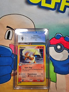 FLAREON POKEMON (2003) EX SANDSTORM - 5/100 HOLO 9 CERT 4048579128