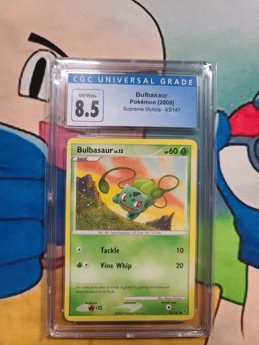 Bulbasaur Pokemon (2009) Supreme Victors - 93/147 - CGC 8.5 Graded Card