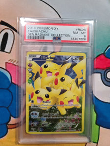 2016 POKEMON XY FA/PIKACHU GEN.RADIANT COLLECTION - PSA 8 GRADED CARD