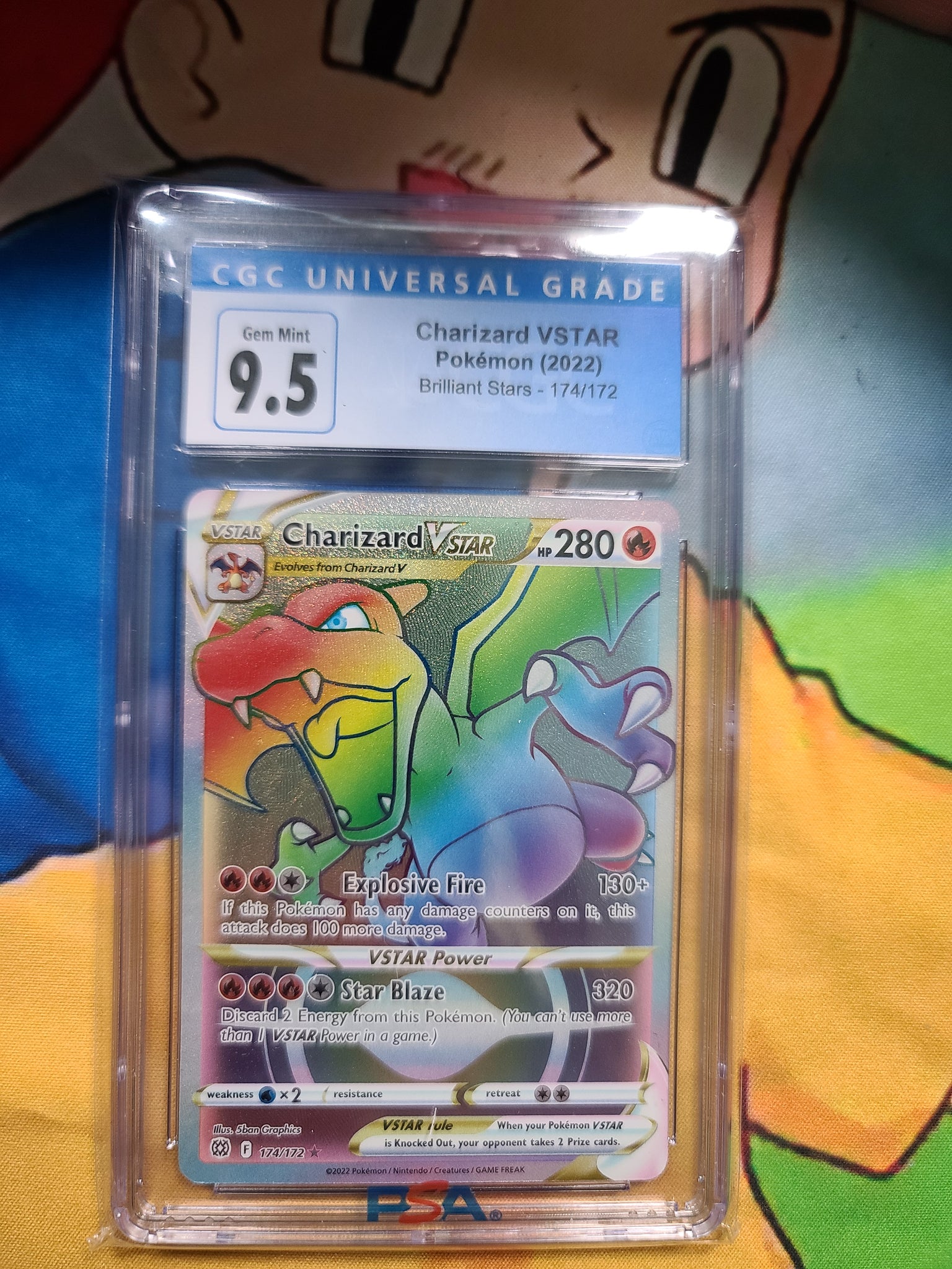 Charizard VSTAR Pokemon (2022) Brilliant Stars - 174/172 - CGC 9.5 Gra Jeffthrowcards Charizard VSTAR Pokemon (2022) Brilliant Stars - 174/172 - CGC 9.5 Gra Jeffthrowcards