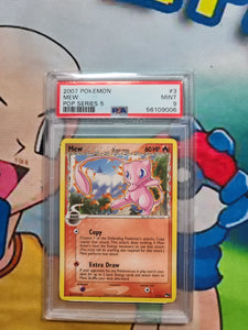 2007 POKEMON MEW POP SERIES 5 - PSA 9 Graded Card