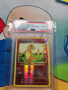 2016 POKEMON XY CHARMANDER - REV.FOIL EVOLUTIONS - PSA 10