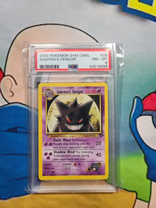 2000 POKEMON GYM CHAL. SABRINA'S GENGAR - PSA 8 Graded Card