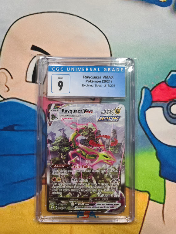 Rayquaza VMAX Pokemon (2021) Evolving Skies - 218/203 - CGC 9 Graded Card