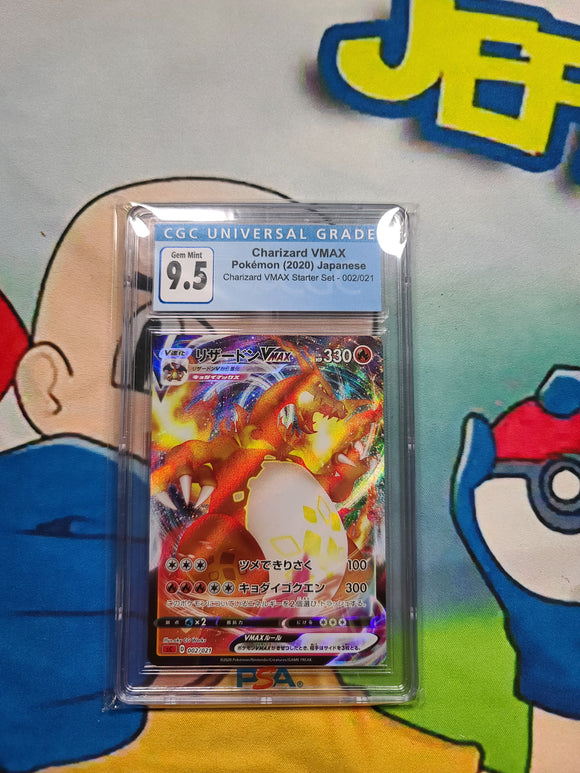 Charizard VMAX Pokemon (2020) Japanese Charizard VMAX Starter Set - 002/021 - CGC 9.5 Graded Card