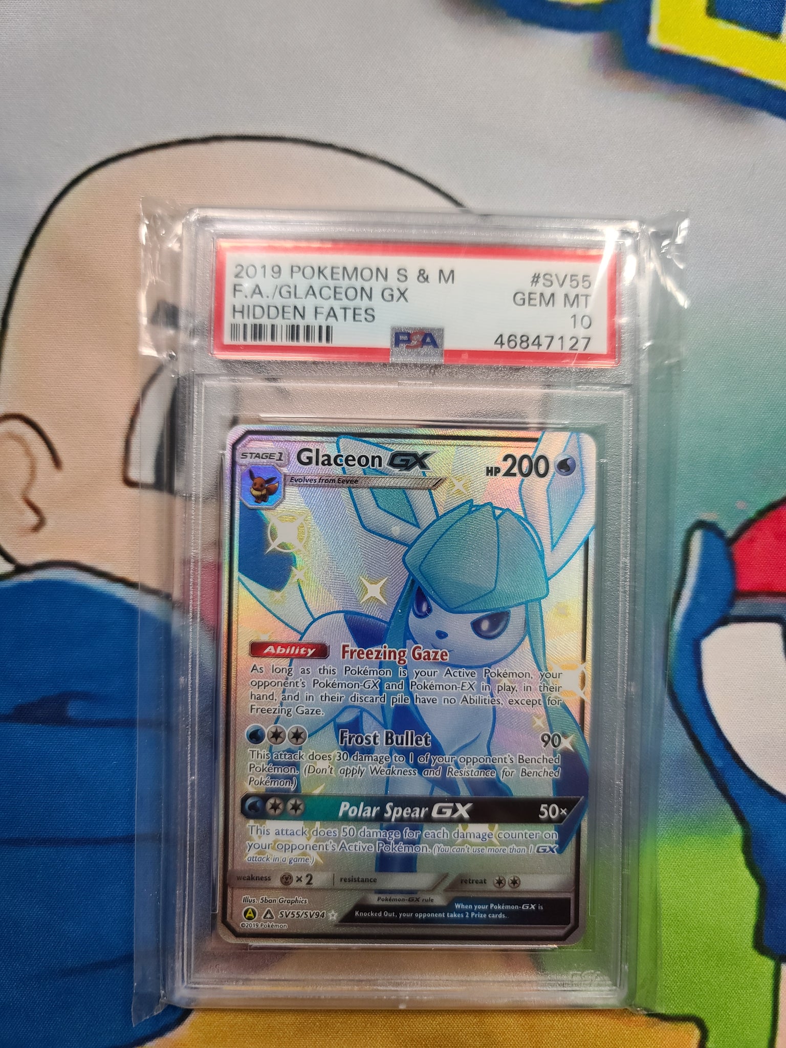 2019 POKEMON S & M F.A./GLACEON GX HIDDEN FATES - PSA 10 Graded Card Jeffthrowcards 2019 POKEMON S & M F.A./GLACEON GX HIDDEN FATES - PSA 10 Graded Card Jeffthrowcards