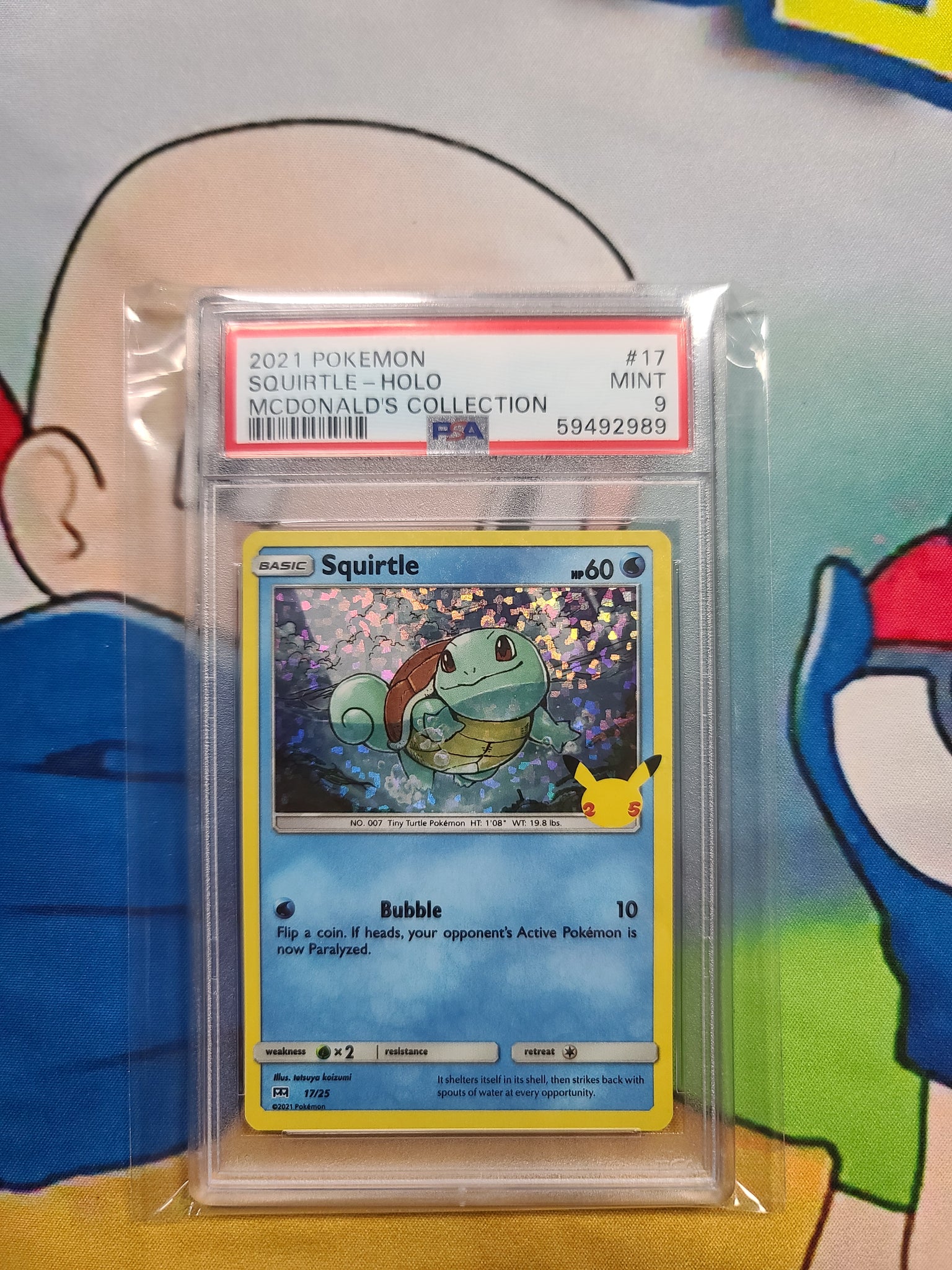 2021 POKEMON SQUIRTLE - HOLO MCDONALD'S COLLECTION - PSA 9 Graded Card Jeffthrowcards 2021 POKEMON SQUIRTLE - HOLO MCDONALD'S COLLECTION - PSA 9 Graded Card Jeffthrowcards