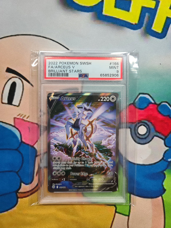 2022 POKEMON SWSH FA/ARCEUS V BRILLIANT STARS - PSA 9 CERT 65852906