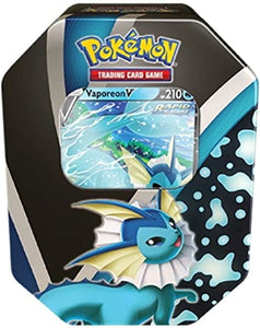 Pokemon TCG: 2021 Fall Eevee Evolutions Vaporeon V Tin (4 Packs - no tin)