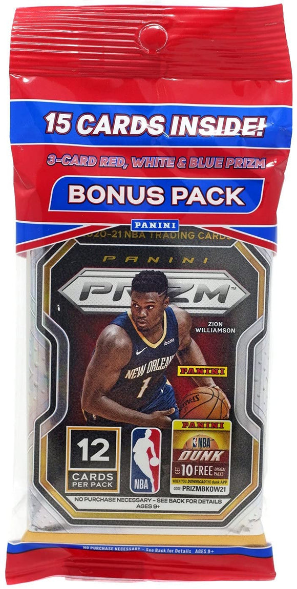 2020-21 NBA Panini Prizm Basketball Cello Fat Multi Pack (15 Cards)
