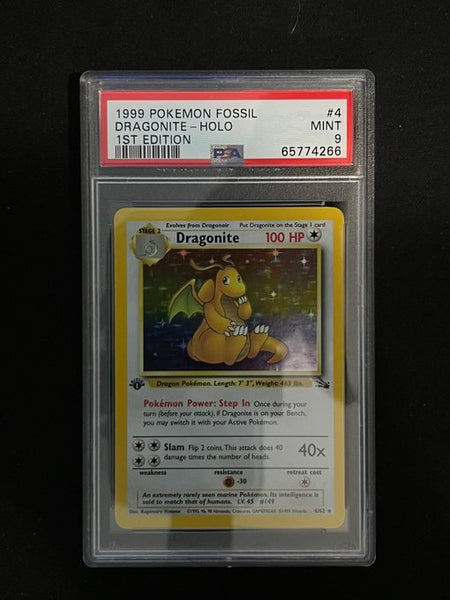 dragonite graded card 1999 POKEMON FOSSIL DRAGONITE - HOLO 1ST EDITION