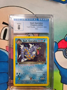 Dark Gyarados Pokemon (2000) Team Rocket - 1st Edition - 8/82 Holo - CGC 8 Graded Card