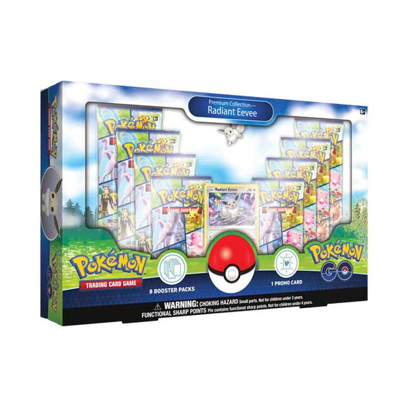(OPENER SPECIAL, DENT/CREASE IN BOX) Pokemon TCG Pokemon GO Premium Collection Radiant Eevee (comes with mat)