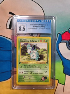 Giovanni's Nidoran Pokemon (2000) Gym Challenge - 1st Edition - 75/132 - CGC 8.5 Graded Card