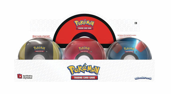 Pokemon TCG: Poke Ball Tin - Varying Styles - Tins Winter 2021 (1 ball with 3 packs)