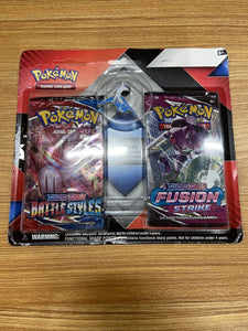 Pokemon TCG Sword & Shield Battle Styles and Fusion Strike with Pin (2 Packs) (opener special)