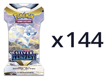 Silver Tempest Sleeved Booster Pack (144 Sleeved Booster Pack Case)