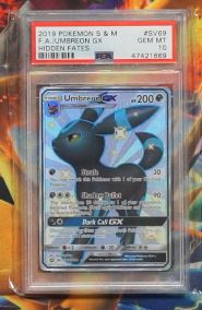 Pokemon PSA 10 Umbreon GX SV69/SV94 Shiny Holo Rare Hidden Fates Gem Mint - Graded Card